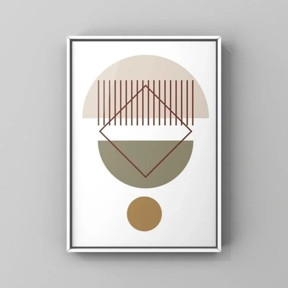 Modern Minimalist Boho Abstract Wall Art Print - Picture 1 of 3